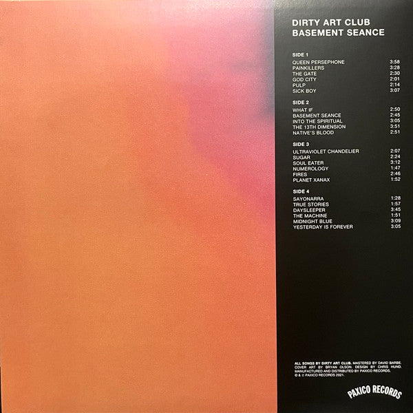 Dirty Art Club : Basement Seance (2xLP, Ltd, RP, Pur)