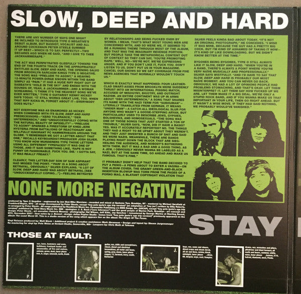 Type O Negative : Slow, Deep And Hard (2xLP, Album, Dlx, Ltd, RE, RM, Red)