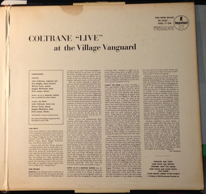 John Coltrane : "Live" At The Village Vanguard (LP, Album, RP, Gat)