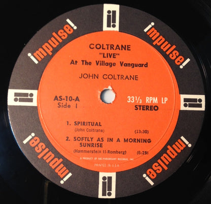 John Coltrane : "Live" At The Village Vanguard (LP, Album, RP, Gat)