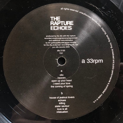 The Rapture : Echoes (LP, Album)