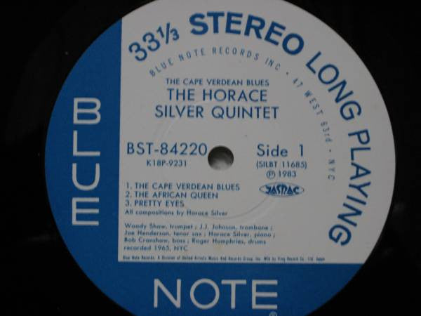 The Horace Silver Quintet Plus J.J. Johnson : The Cape Verdean Blues (LP, Album, RE)