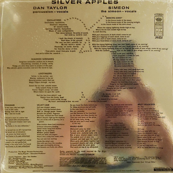 Silver Apples : Silver Apples (LP, Album, Ltd, RE, Sea)