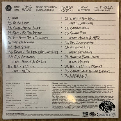 Kazi & Madlib : Blackmarket Seminar (2xLP, Album, Ltd, Num, RE, Gho)