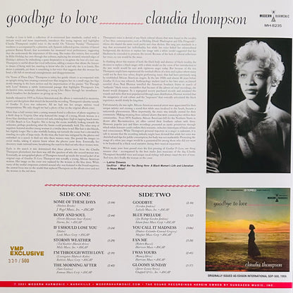 Claudia Thompson (2) : Goodbye To Love (LP, Album, Club, Ltd, Num, RE, RP, Pin)