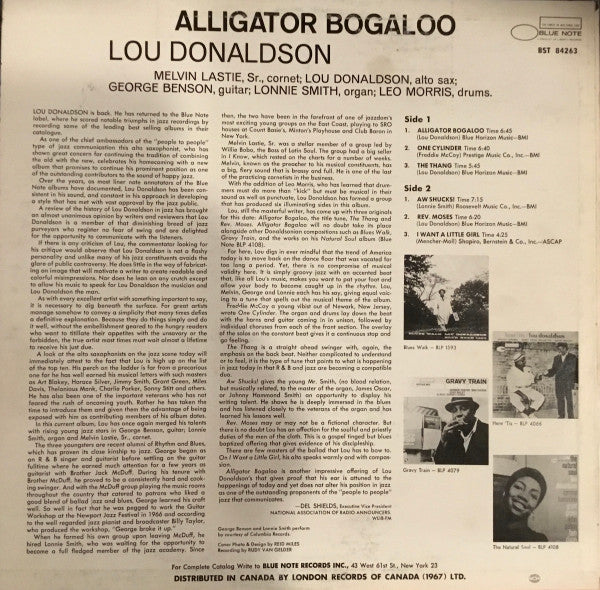 Lou Donaldson : Alligator Bogaloo (LP, Album)