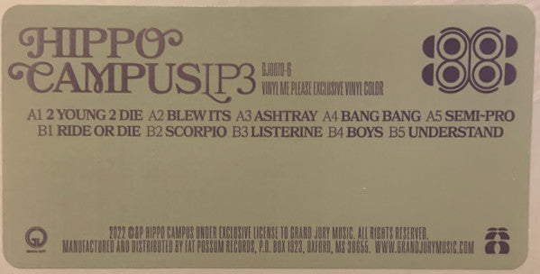 Hippo Campus : LP3 (LP, Album, Club, Ltd, Num, Can)
