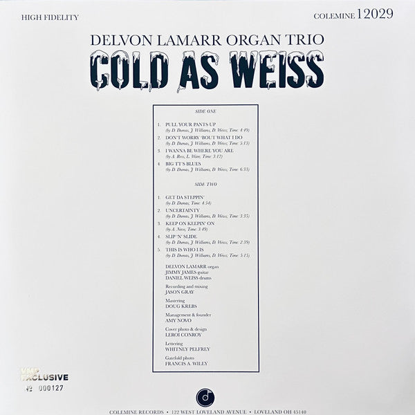 Delvon Lamarr Organ Trio : Cold As Weiss (LP, Album, Club, Ltd, Num, Pow)