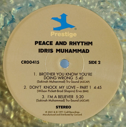 Idris Muhammad : Peace And Rhythm (LP, Album, Club, Num, RE, S/Edition, Bla)