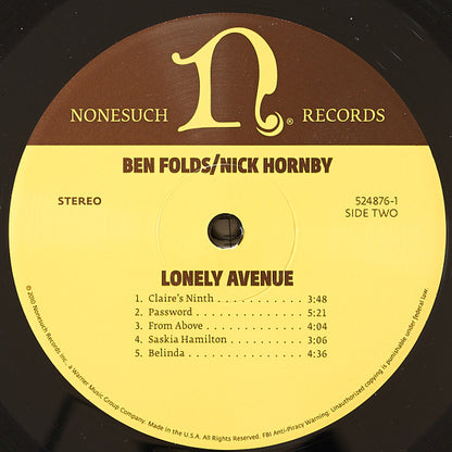 Ben Folds / Nick Hornby : Lonely Avenue (LP, Album, 180 + CD, Album)