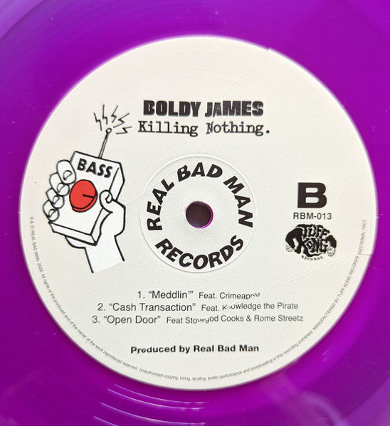 Boldy James & Real Bad Man : Killing Nothing. (2x12", Album, Ltd, Num, Pur + 7")