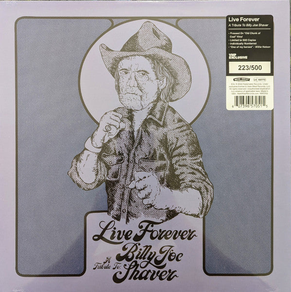 Various : Live Forever (A Tribute To: Billy Joe Shaver) (LP, Album, Club, Ltd, Num, Coa)