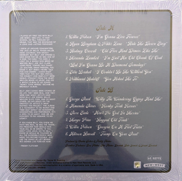 Various : Live Forever (A Tribute To: Billy Joe Shaver) (LP, Album, Club, Ltd, Num, Coa)