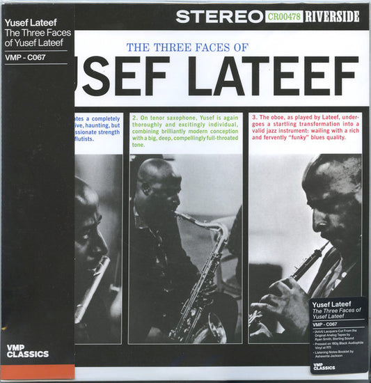 Yusef Lateef : The Three Faces Of Yusef Lateef (LP, Album, Club, RE, RM, 180)