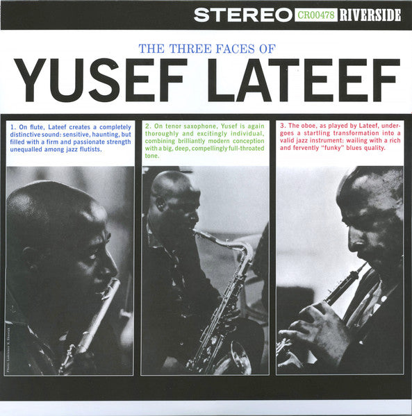 Yusef Lateef : The Three Faces Of Yusef Lateef (LP, Album, Club, RE, RM, 180)