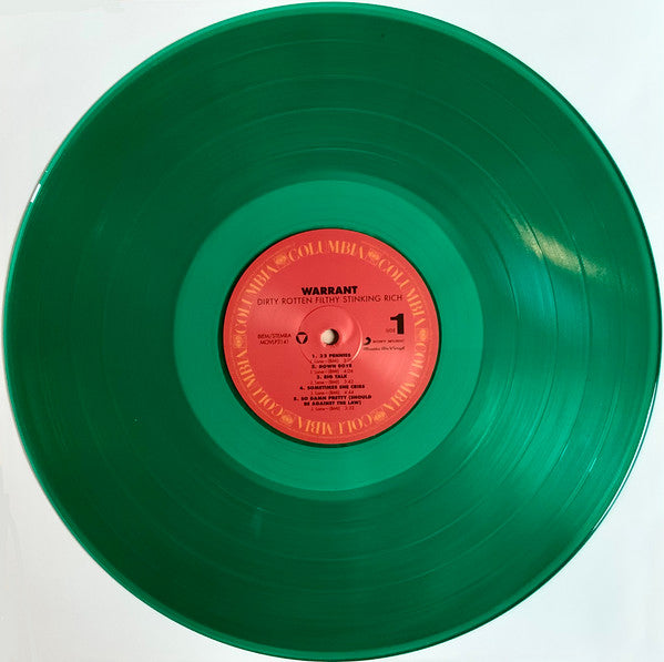 Warrant : Dirty Rotten Filthy Stinking Rich  (LP, Album, Ltd, Num, Gre)