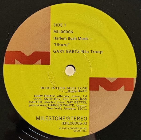 Gary Bartz NTU Troop : Harlem Bush Music - Uhuru (LP, Album, RE, Gat)