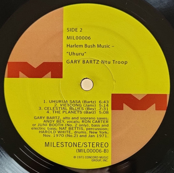 Gary Bartz NTU Troop : Harlem Bush Music - Uhuru (LP, Album, RE, Gat)