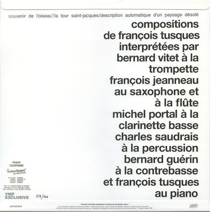 François Tusques : Free Jazz (LP, Album, Club, Ltd, Num, RE, Bla)