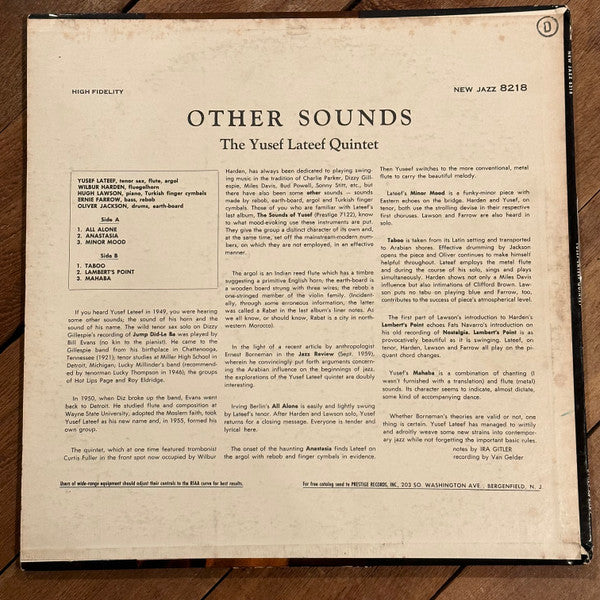 Yusef Lateef : Other Sounds (LP, Album, Mono, Nar)