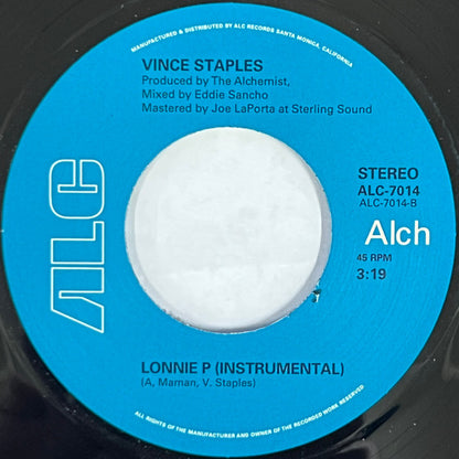 Alchemist, Vince Staples : Lonnie P (7", Single, Ltd, Num)