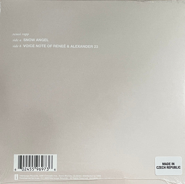 Reneé Rapp : Snow Angel (7", Single)