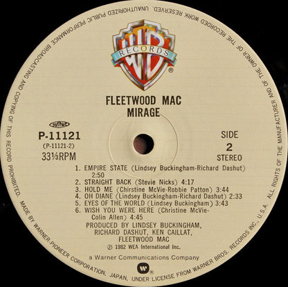 Fleetwood Mac : Mirage (LP, Album)
