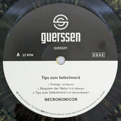 Necronomicon (3) : Tips Zum Selbstmord (LP, Album, Ltd, RE, Yel)