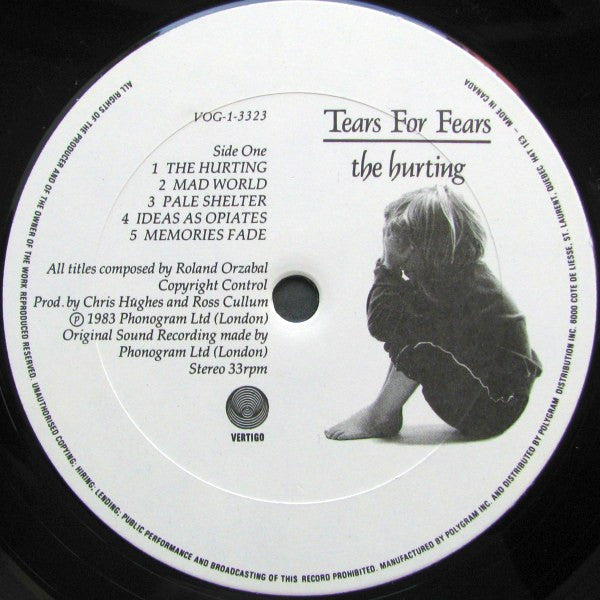Tears For Fears : The Hurting (LP, Album, Duc)