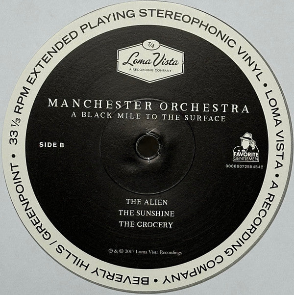 Manchester Orchestra : A Black Mile To The Surface (LP, Sil + LP, S/Sided, Etch, Sil + Album, RE, RP)