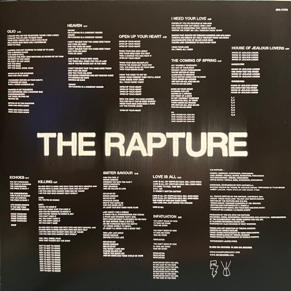 The Rapture : Echoes (LP, Album, Club, Ltd, Num, RP, Tra)