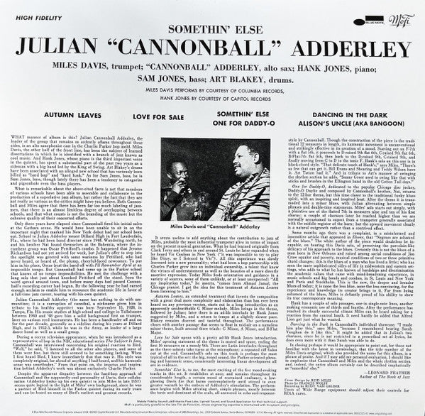 Cannonball Adderley : Somethin' Else (2x12", Album, RE, RM, 180 + Box, Ltd, Num)