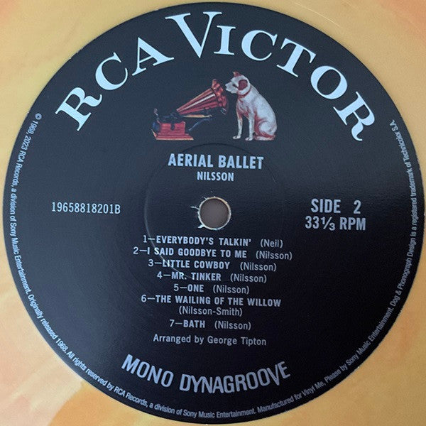 Nilsson* : Aerial Ballet (LP, Album, Mono, Club, Num, RE, RM, Ora)