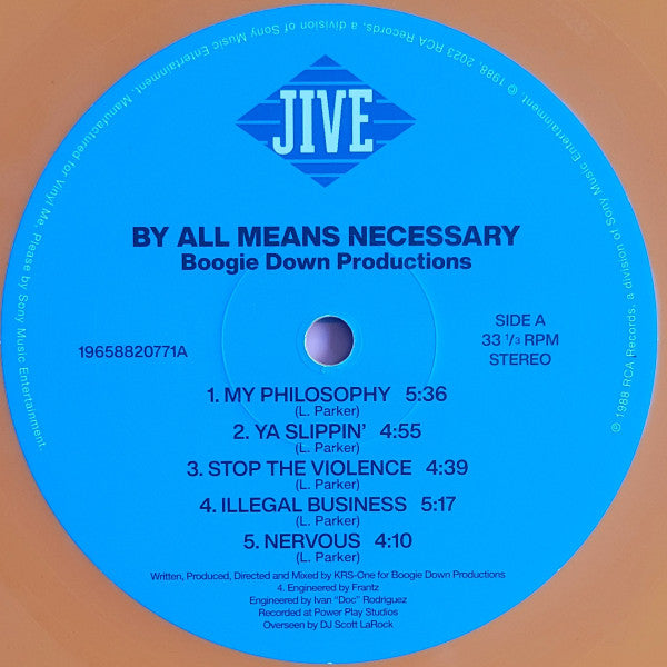 Boogie Down Productions : By All Means Necessary (LP, Album, Club, RE, RM, Ora)