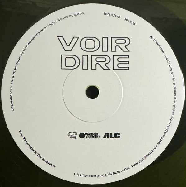 Earl Sweatshirt & Alchemist : Voir Dire (LP, Album, Ltd, For)