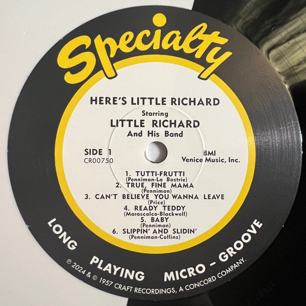 Little Richard : Here's Little Richard (LP, Album, Mono, Club, RE, RM, Whi)