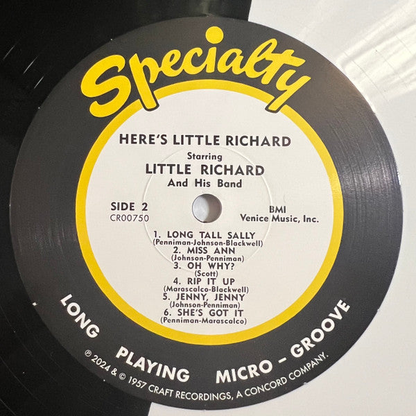 Little Richard : Here's Little Richard (LP, Album, Mono, Club, RE, RM, Whi)