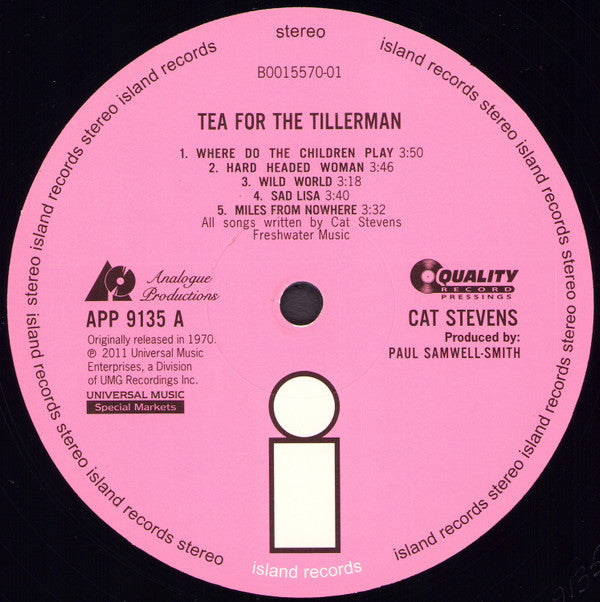 Cat Stevens : Tea For The Tillerman (LP, Album, RE, RM, 200)