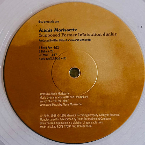 Alanis Morissette : Supposed Former Infatuation Junkie (2xLP, Album, Ltd, RE, Cle)