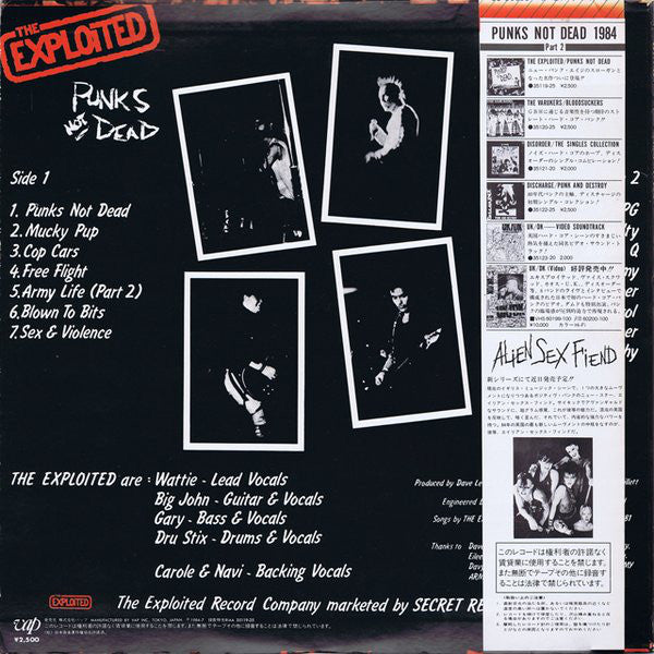 The Exploited : Punks Not Dead (LP, Album, RE)