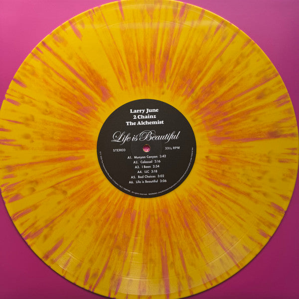 Larry June, 2 Chainz & The Alchemist* : Life Is Beautiful (LP, Album, Ltd, Yel)