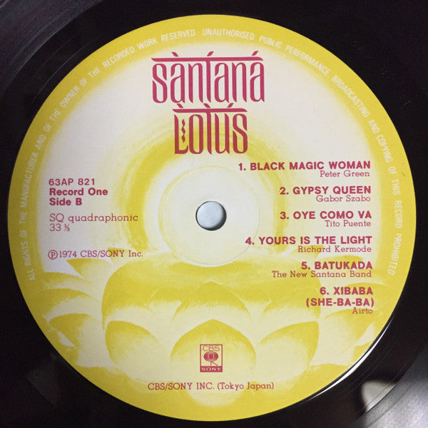 Santana : Lotus (3xLP, Album, Quad, RE, Tri)