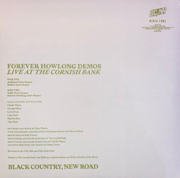 Black Country, New Road : Forever Howlong Demos: Live At The Cornish Bank (LP, EP, Ltd, Sha)