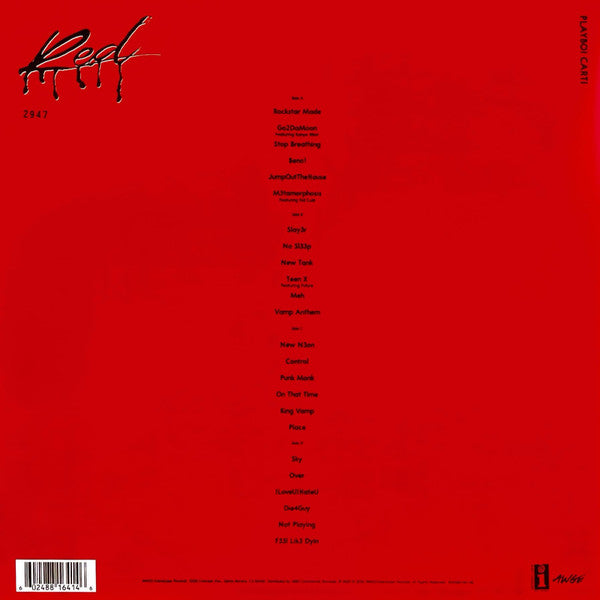 Playboi Carti : Whole Lotta Red (2xLP, Album, Club, Ltd, Num, RE, Red)