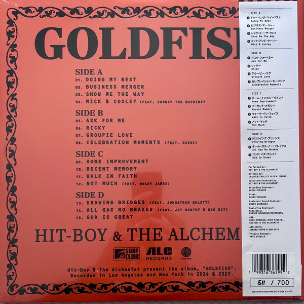 Hit-Boy*, The Alchemist* : Goldfish (2xLP, Ltd, Num, Jap)