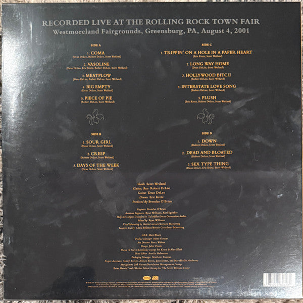 Stone Temple Pilots : Live At Rolling Rock 2001 (2xLP, Album, RSD, Ltd, Yel)