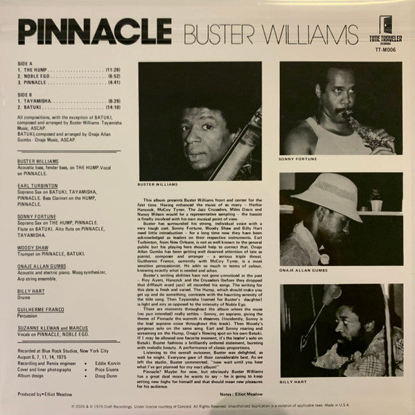 Buster Williams : Pinnacle (LP, Album, RSD, Ltd, RE, RM, 180)