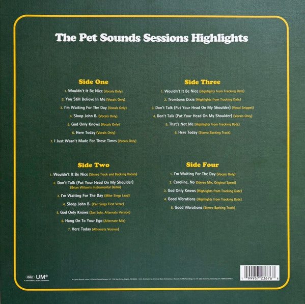The Beach Boys : The Pet Sounds Sessions Highlights (2xLP, Ltd, Whi)
