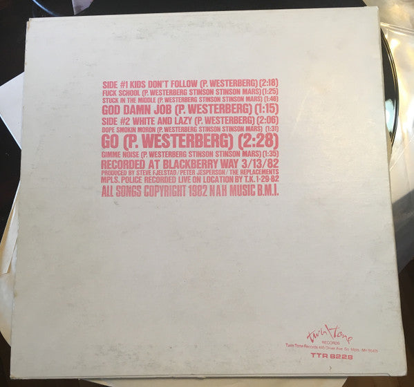The Replacements : Stink ("Kids Don't Follow" Plus Seven) (12", MiniAlbum, RP)