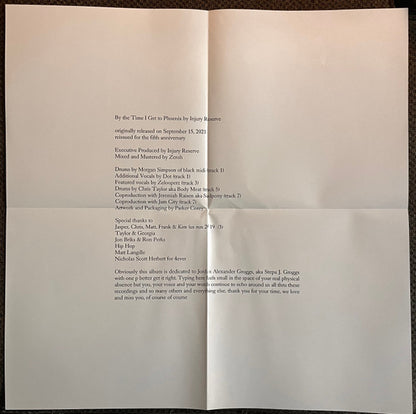 Injury Reserve : By The Time I Get To Phoenix (LP, Album, Ltd, RE, Red)